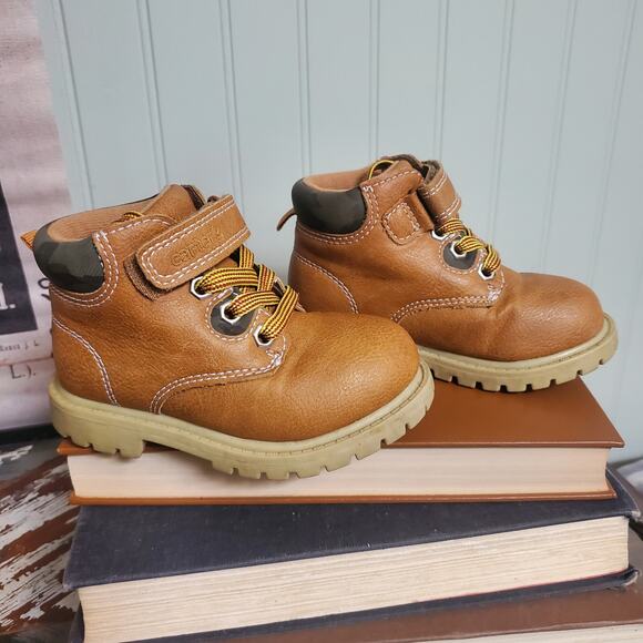 pre-owned Carter’s Toddler Boys Mitch Motorcycle Boots US Boys 7M - Picture 1 of 9